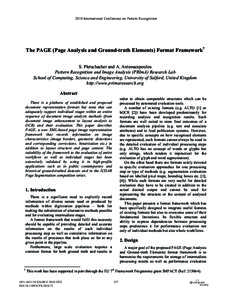 The PAGE (Page Analysis and Ground-Truth Elements) Format Framework