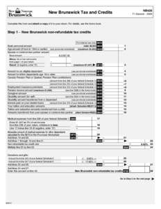 NB428  New Brunswick Tax and Credits T1 General – 2009