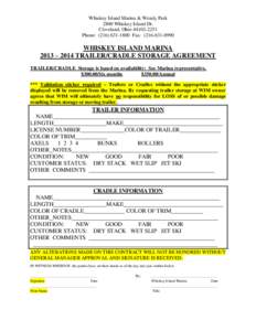Whiskey Island Marina & Wendy Park 2800 Whiskey Island Dr. Cleveland, Ohio[removed]