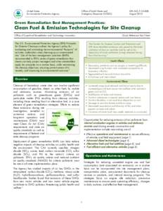 Green Remediation Best Management Practices: Clean Fuel & Emission Technologies for Site Cleanup