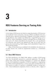 3 RDS Features Serving as Tuning Aids 3.1 Introduction