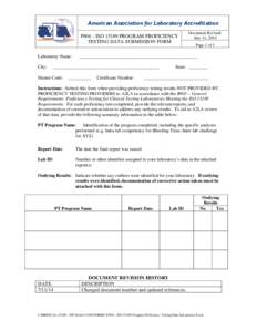 Microsoft Word - F904 - ISO[removed]Proficiency Testing Data Submission Form.doc