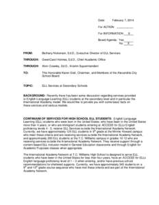 English-language education / English-language learner / Second-language acquisition / T. C. Williams High School / Ell / Project-based learning / Knowledge / English for Children / The Internationals Network for Public Schools / Education / Measurement / Linguistic rights