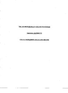 Schedules of Program Services - Departments and Projects, Scholarships, and Auxiliary Organizations for the Years Ended June 30, 2010 and 2009 Schedules of Management 2010 and 2009