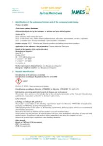 Page 1 of 6 Version no. 1 Revision: SAFETY DATA SHEET according to (EC