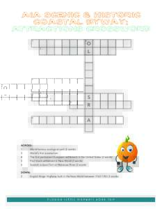 A1A SCENIC & Historic coastal BYWAY: ATTRACTIONS CROSSWORD 1  2