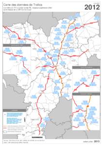 année  Carte des données de Trafics 2012