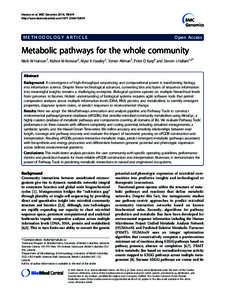 Biochemistry / Cellular respiration / Metabolic pathways / Systems biology / Nicotinamide adenine dinucleotide / Biosynthesis / RNA / Enzyme / Citric acid cycle / Biology / Chemistry / Metabolism