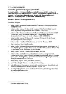 P7_TA-PROV[removed]Securitatea aprovizionării cu gaze naturale***I Rezoluţia legislativă a Parlamentului European din 21 septembrie 2010 referitoare la proiectul de regulament al Parlamentului European și al Consil