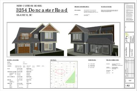 GENERAL NOTES:  NEW CUSTOM HOME: 3254 Doncaster Road SAANICH, BC