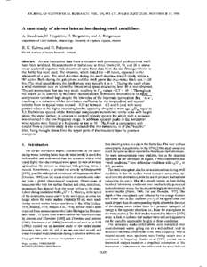 A case study of air-sea interaction during swell conditions