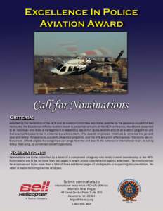 Excellence In Police Aviation Award Photo courtesy Heliops Magazine  Call for Nominations