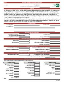 Page 1  PROVIDER REVIEW PROFILE (PRP) WORKSHEET Provider: