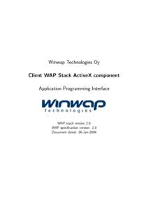 Computer programming / ActiveX / WAP gateway / CAPICOM / Visual Basic / WinWAP / VBScript / Wireless transaction protocol / Wireless Transport Layer Security / Computing / Software / Internet Explorer