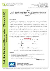      Versuchsplanung und –durchführung im Hochdruckreaktor(Multiplexreaktoren)