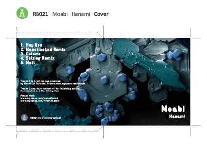 RB021 Moabi Hanami Cover  1. Hey You 2. Manekinekod Remix 3. Celema 4. 5string Remix