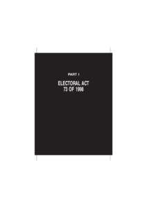 PART I  ELECTORAL ACT 73 OFix