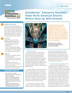 CASE STUDY QuickBooks® Enterprise Solutions Helps North American Electric