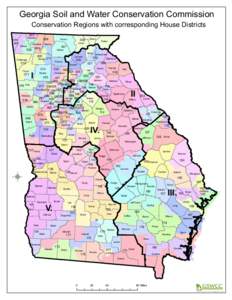 Georgia Soil and Water Conservation Commission Conservation Regions with corresponding House Districts 003  Catoosa