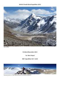 British	
  Chandi	
  Himal	
  Expedition	
  2013	
   	
      Peak	
  5895m	
  