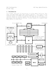 SGI Confidential Do Not Copy MC Chip Specification  1. Introduction