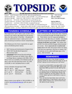 SEPT[removed]The NDP Newsletter for NOAA Diving Supervisors and Divers Director - David Dinsmore, ([removed], [removed] Fax[removed]