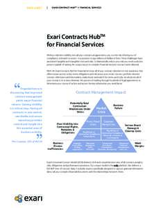 DATA SHEET  | EXARI CONTRACT HUBTM • FINANCIAL SERVICES