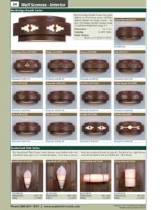 24  Wall Sconces - Interior Northridge Double Series The Northridge Double Sconce has a glass