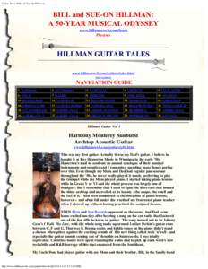 Guitar Tales: Bill and Sue-On Hillman: