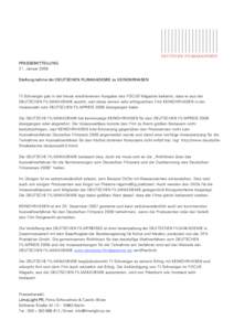 PRESSEMITTEILUNG 21. Januar 2008 Stellungnahme der DEUTSCHEN FILMAKADEMIE zu KEINOHRHASEN