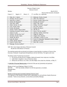 Microsoft Word - Minutes - May[removed]Diocesan Council.doc