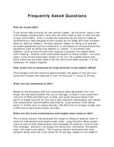 Diesel engines / Energy conservation / Idle reduction / Power control / Idle / Truck driver / Trucking industry in the United States / Anti-idling / Truck / Transport / Technology / Land transport