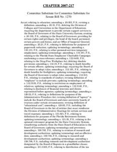 CHAPTER[removed]Committee Substitute for Committee Substitute for Senate Bill No[removed]An act relating to education; amending s[removed], F.S.; revising a definition; amending s[removed], F.S.; deleting the Division of Col