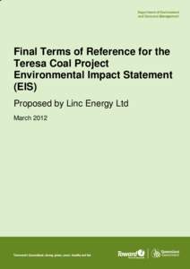 Final Terms of Reference for the Teresa Coal Project Environmental Impact Statement (EIS) process