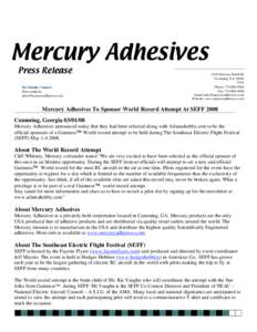 Microsoft Word - Mercury World record.doc