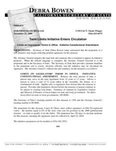 Initiative / Petitions / Democracy / Politics / Term limits in Oregon / California ballot proposition / Popular sovereignty / Direct democracy / Elections