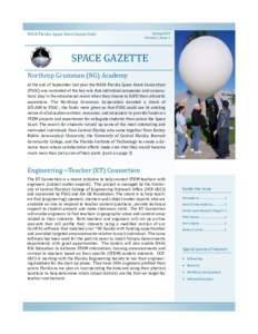 Public universities / Florida Institute of Technology / Gainesville /  Florida / University of Florida / National Space Grant College and Fellowship Program / Space Coast / Florida State University / University of Central Florida / Florida Space Research Institute / Florida / Association of Public and Land-Grant Universities / Oak Ridge Associated Universities