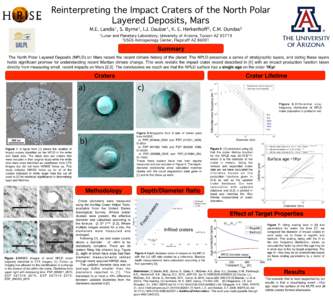 Reinterpreting the Impact Craters of the North Polar Layered Deposits, Mars! M.E. Landis1, S. Byrne1, I.J. Daubar1, K. E. Herkenhoff2, C.M. Dundas2! 1Lunar  !