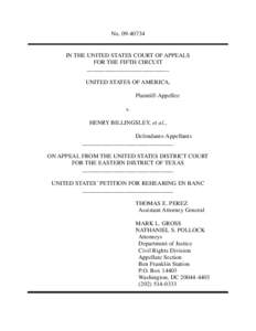 United States v. Billingsley -- Petition for Rehearing En Banc