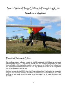 North Wales HangHang-Gliding & Paragliding Club Newsletter – May 2008