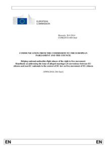 EUROPEAN COMMISSION Brussels, [removed]COM[removed]final