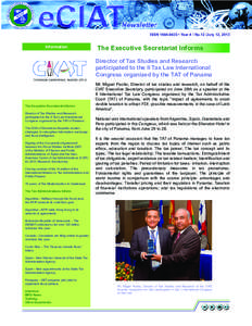 eCIAT  Newsletter ISSN[removed] • Year 4 / No.12 /July 12, 2013