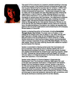 The quest to find a solution to a common problem standing in the way of business success is how Sandra Yancey’s entrepreneurial path took root to grow. Networking for business was her nemesis. In 2000, from a room abov