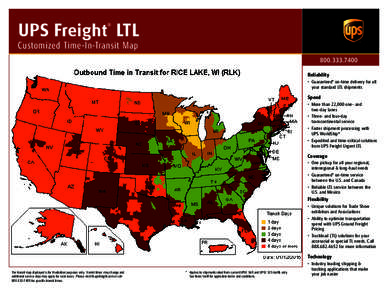 UPS Freight LTL ® Customized Time-In-Transit Map[removed]