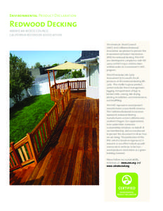 Environmental Product Declaration  Redwood Decking AMERICAN WOOD COUNCIL CALIFORNIA REDWOOD ASSOCIATION