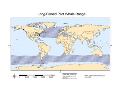 Long-Finned Pilot Whale Range Map