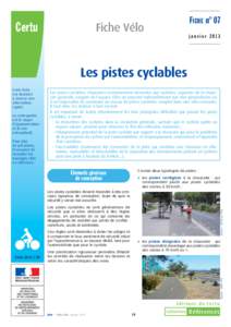 FICHE n° 07  Fiche Vélo Certu