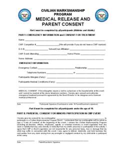 Medical Release and Parent Consent 2013