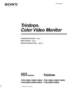 [removed]Trinitron Color Video Monitor ®