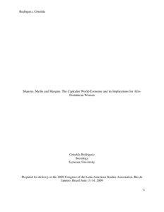 Sociocultural evolution / Feminist theory / Development economics / Social theories / Economic systems / Immanuel Wallerstein / Globalization / Black feminism / Capitalism / Social philosophy / Sociology / Feminism